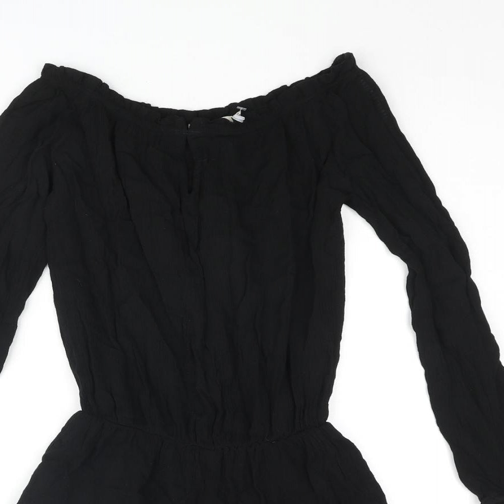 Suite Benedict Womens Black Vinyl Playsuit One-Piece Size XS - Keyhole