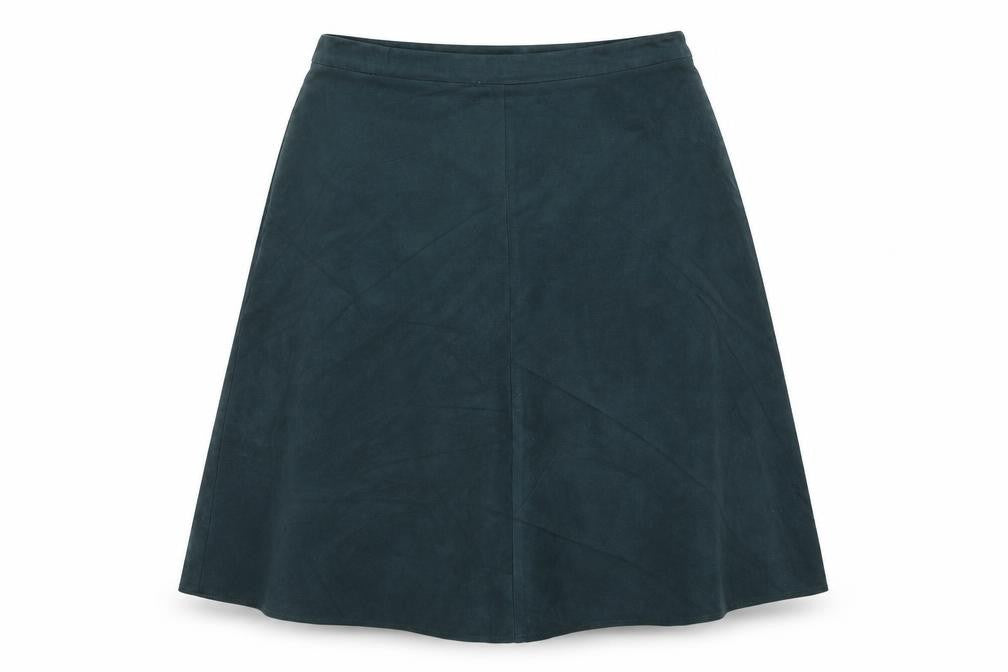Marks and Spencer Womens Green Polyester A-Line Skirt Size 14 Zip