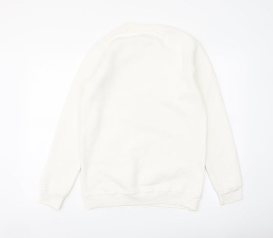 Montar Womens Ivory Cotton Pullover Sweatshirt Size M Pullover