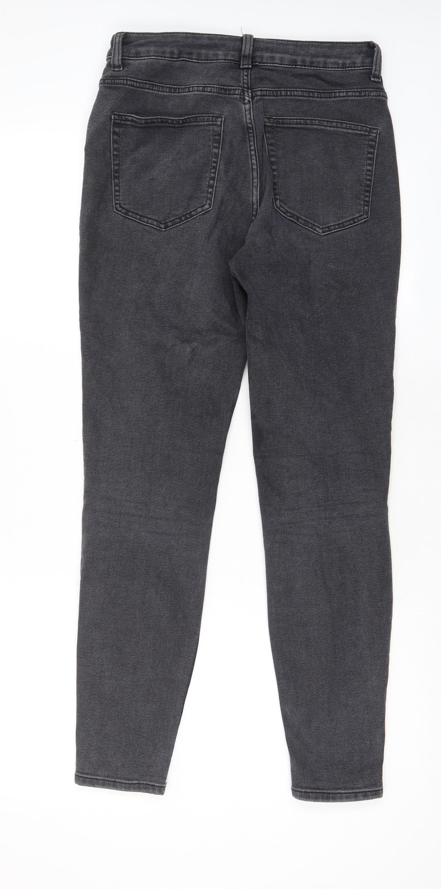 Divided by H&M Womens Red Cotton Skinny Jeans Size 10 L28 in Regular Zip - Pockets