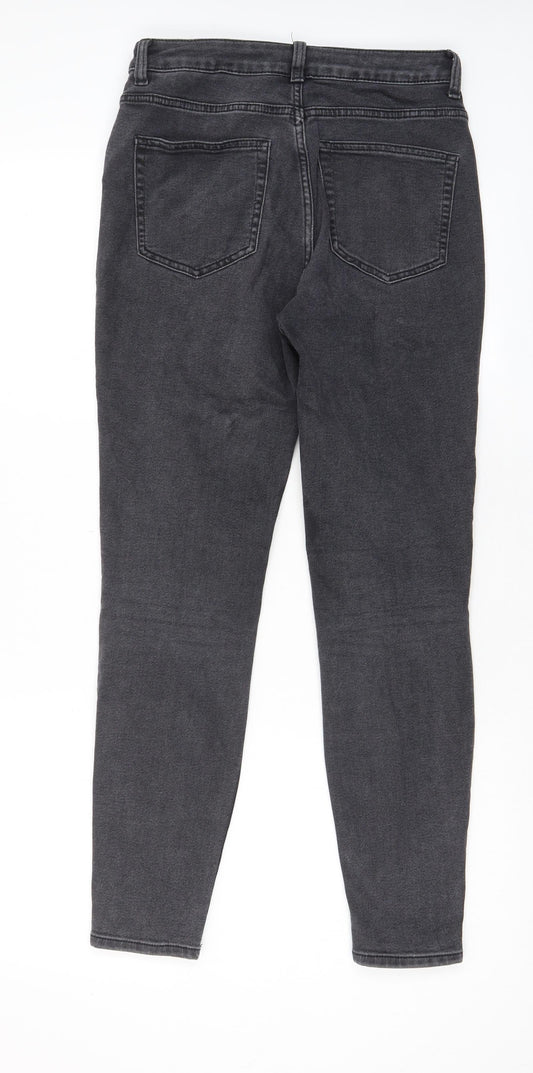Divided by H&M Womens Red Cotton Skinny Jeans Size 10 L28 in Regular Zip - Pockets