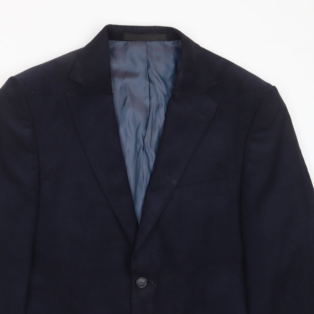 Marks and Spencer Mens Blue Polyester Jacket Suit Jacket Size 38 Regular
