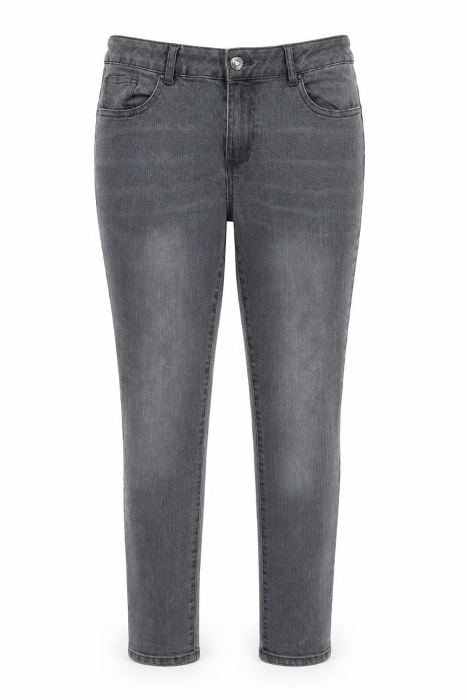 Avenue Womens Grey Cotton Skinny Jeans Size 12 L29 in Regular Zip - Pockets