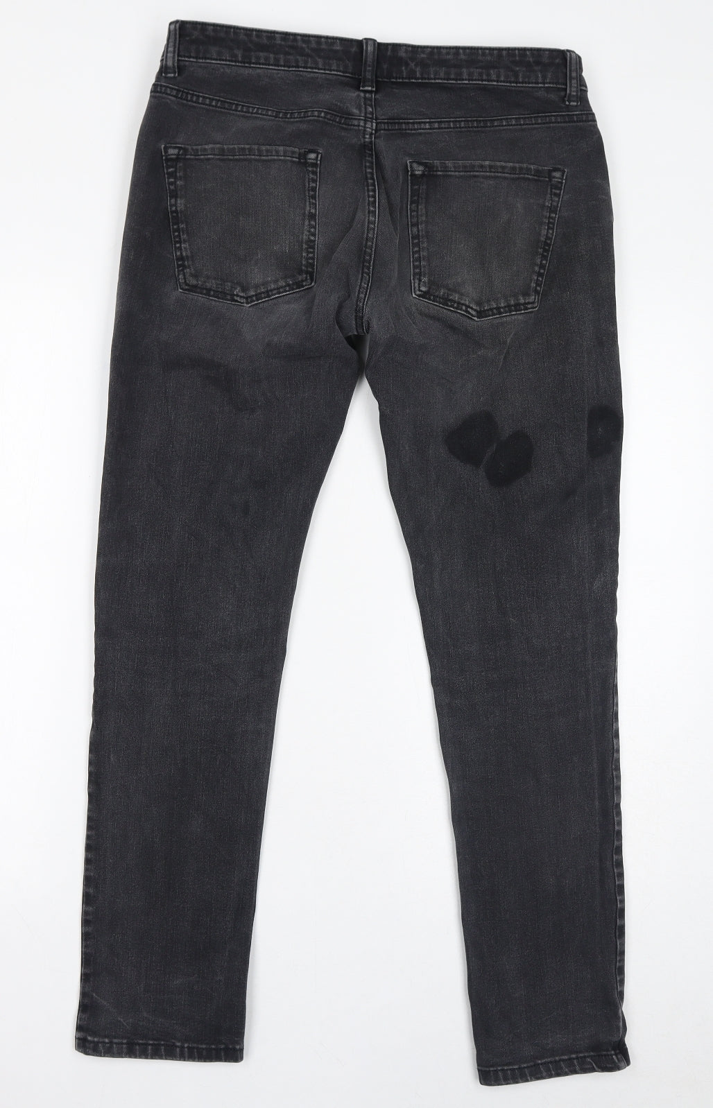 NEXT Mens Grey Cotton Skinny Jeans Size 32 in L31 in Regular Zip