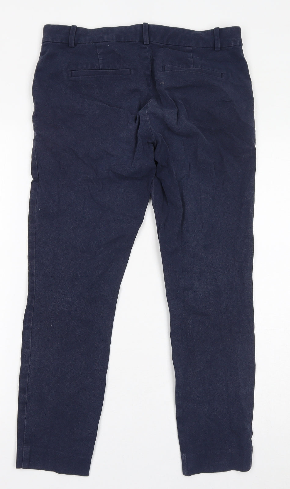 Gap Womens Blue Cotton Chino Trousers Size 8 L27 in Regular Zip