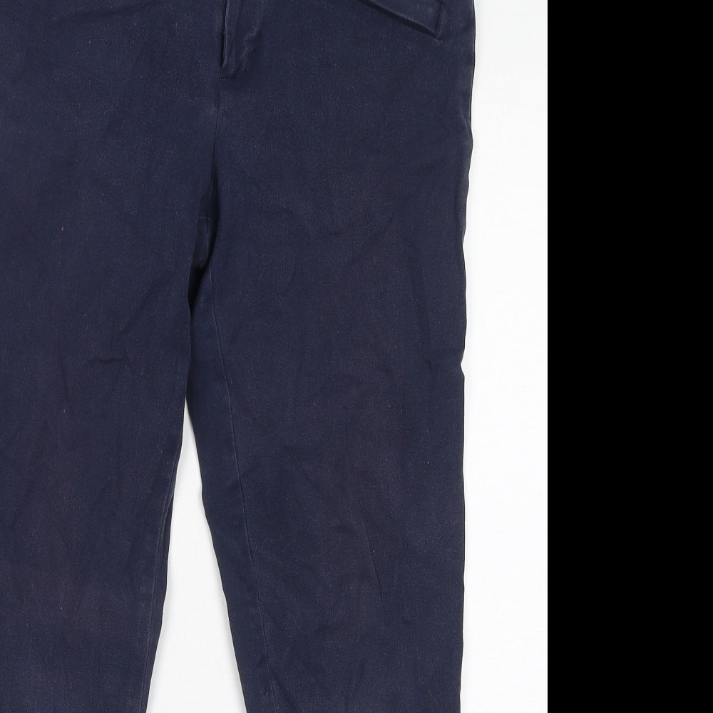 Gap Womens Blue Cotton Chino Trousers Size 8 L27 in Regular Zip