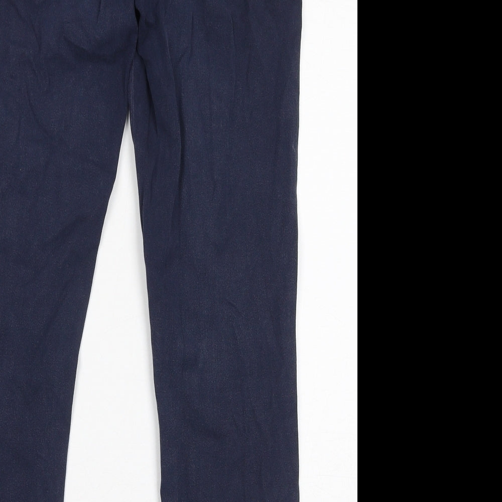 Gap Womens Blue Cotton Chino Trousers Size 8 L27 in Regular Zip
