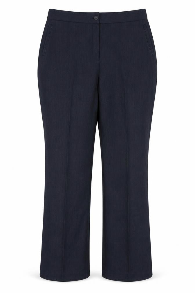 Classics Womens Blue Polyester Trousers Size 18 L30 in Regular Zip