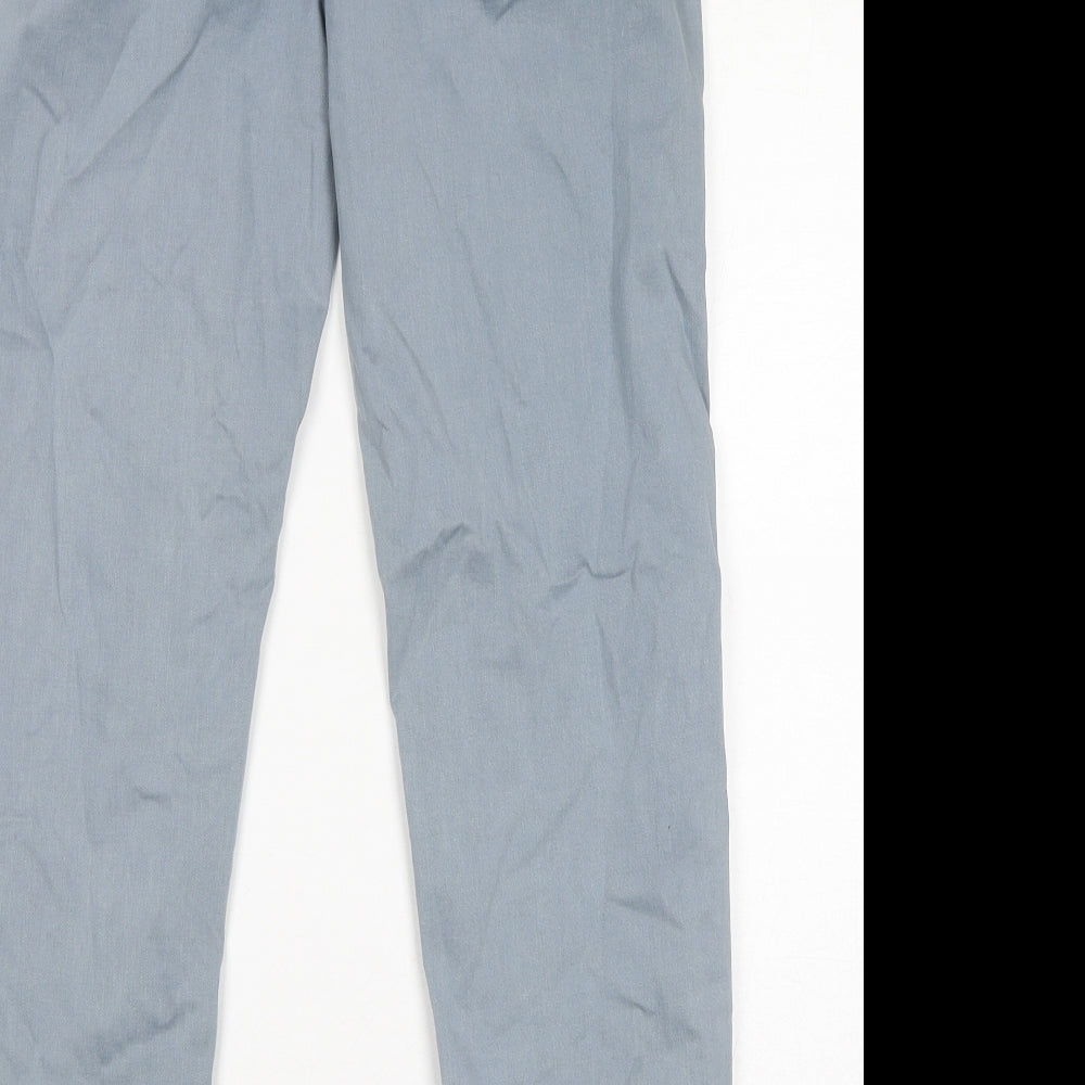 Marks and Spencer Womens Blue Cotton Mom Jeans Size 6 L27 in Regular Zip