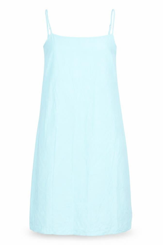 Marks and Spencer Womens Blue Polyester Slip Dress Size 10 Square Neck Pullover