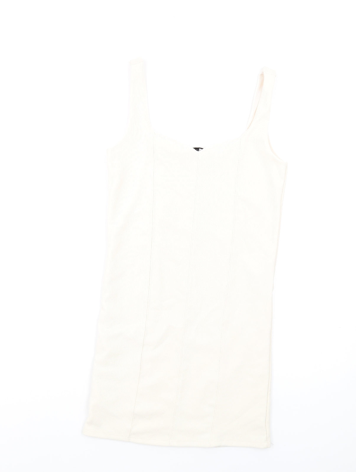 Stradivarius Womens Ivory Polyester Bodycon Size M Sweetheart Pullover