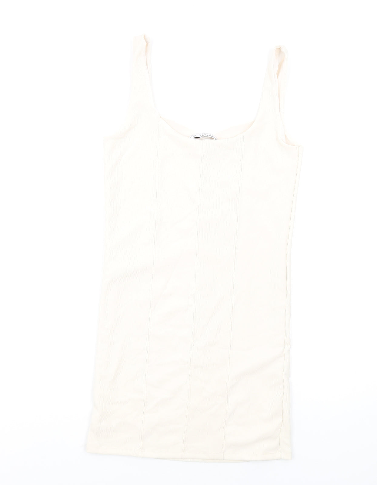Stradivarius Womens Ivory Polyester Bodycon Size M Sweetheart Pullover