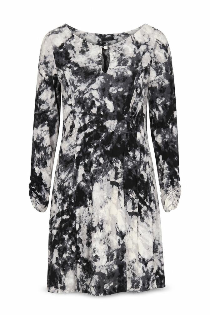 Ghost London Womens Black Geometric Viscose A-Line Size 18 Round Neck Pullover - Keyhole Neckline
