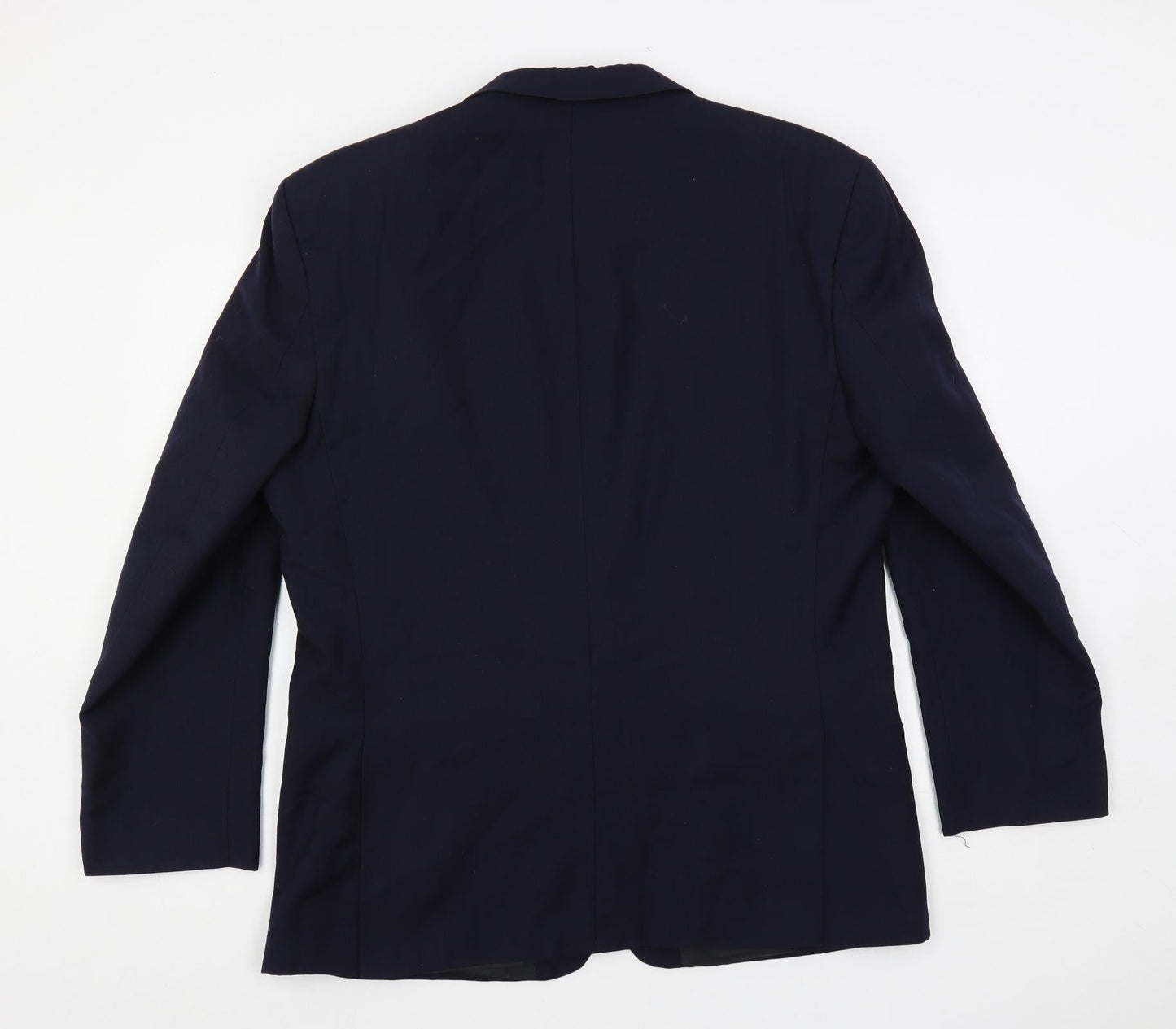 Made In England Mens Blue Polyester Jacket Suit Jacket Size 42 Regular