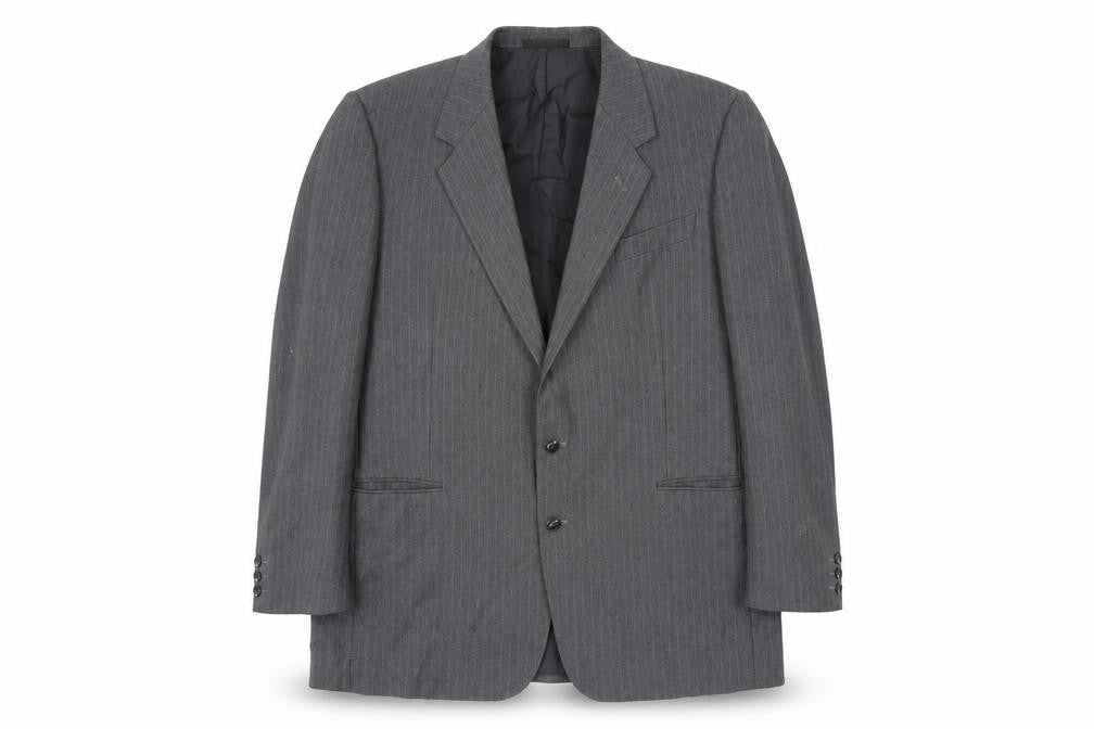 Mens 46 Chest Regular Dunn & Co Grey Two-Button