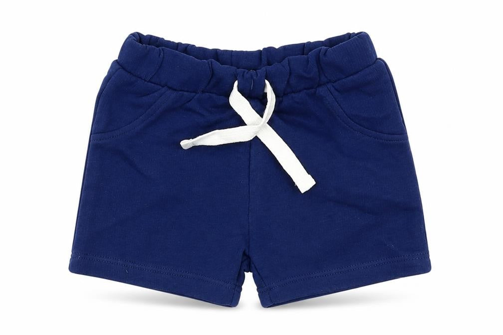 Marks and Spencer Baby Blue Cotton Cropped Trousers Size 0-3 Months Drawstring