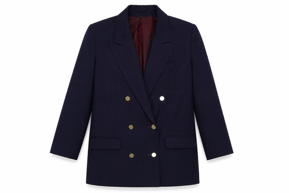 Admyra Womens Blue Jacket Blazer Size 10 Button