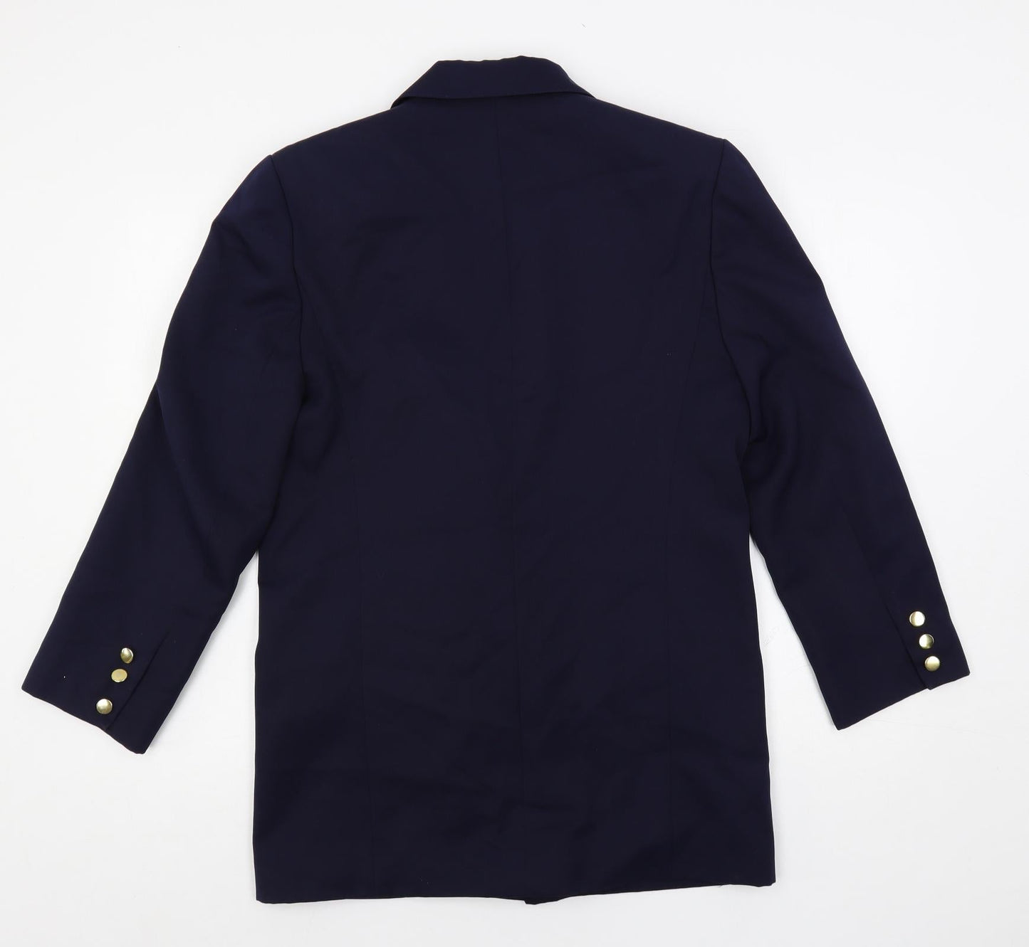 Admyra Womens Blue Jacket Blazer Size 10 Button