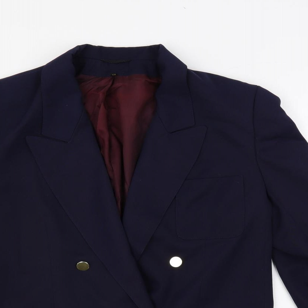 Admyra Womens Blue Jacket Blazer Size 10 Button