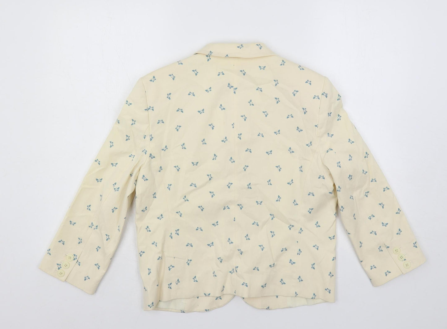 Topshop Womens Ivory Geometric Jacket Blazer Size 12 Button