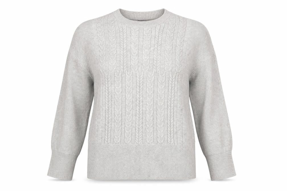 Marks and Spencer Womens Grey Round Neck Viscose Pullover Jumper Size M