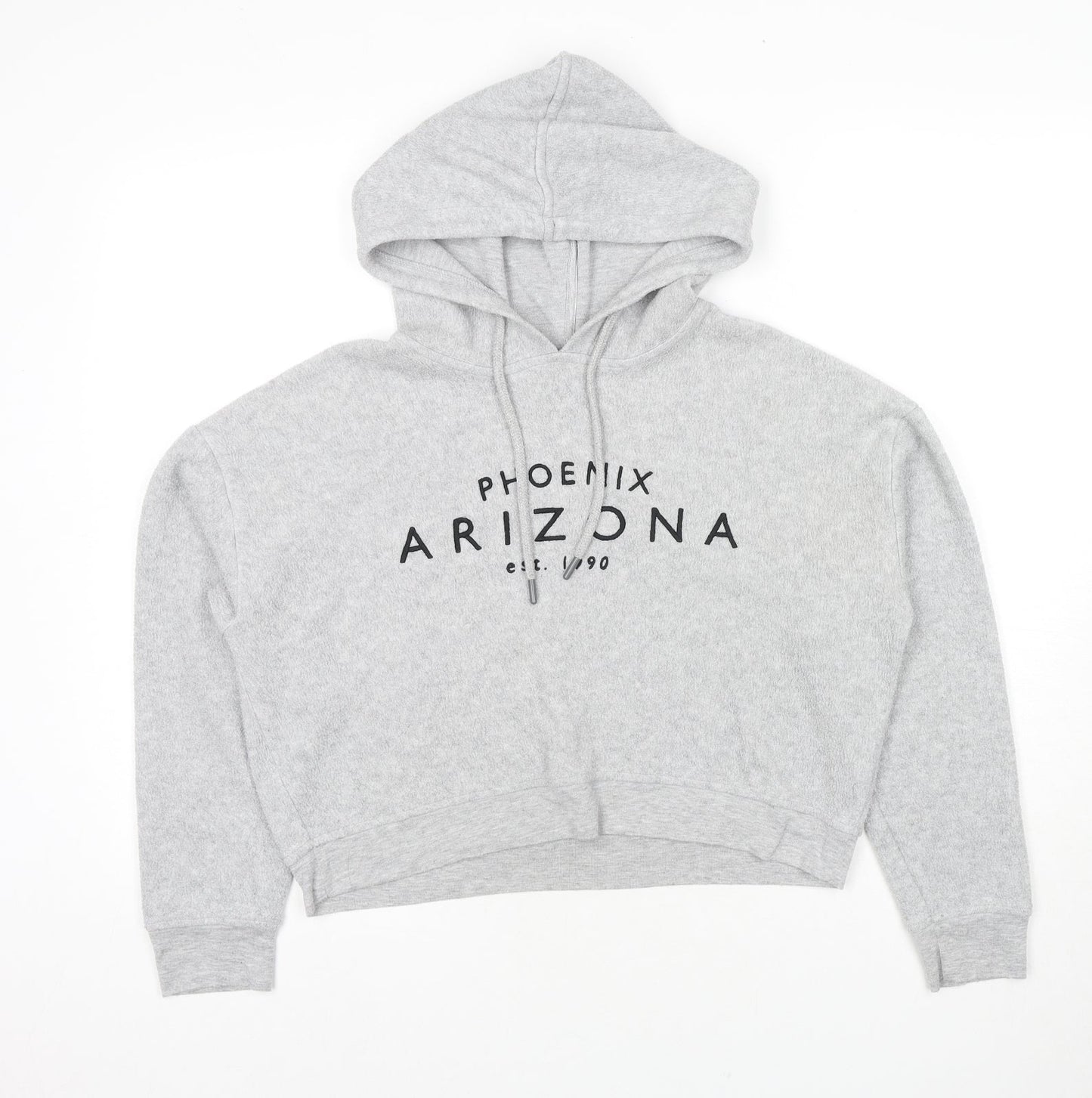 Topshop Womens Grey Polyester Pullover Hoodie Size 8 Pullover - Arizona