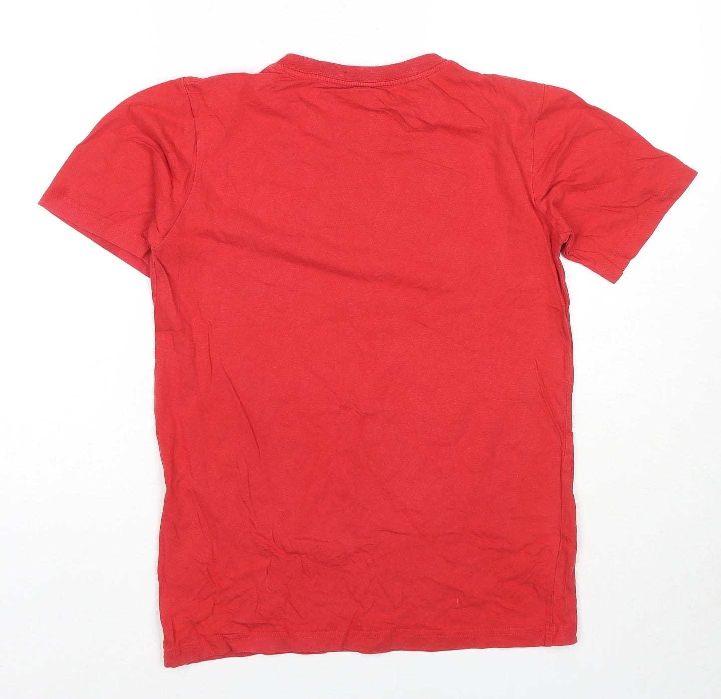 Levi's Boys Red Cotton Basic T-Shirt Size 16 Years Round Neck Pullover - Logo
