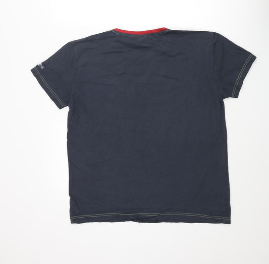 Hublot Mens Blue Cotton T-Shirt Size XL Crew Neck - Navy Dept