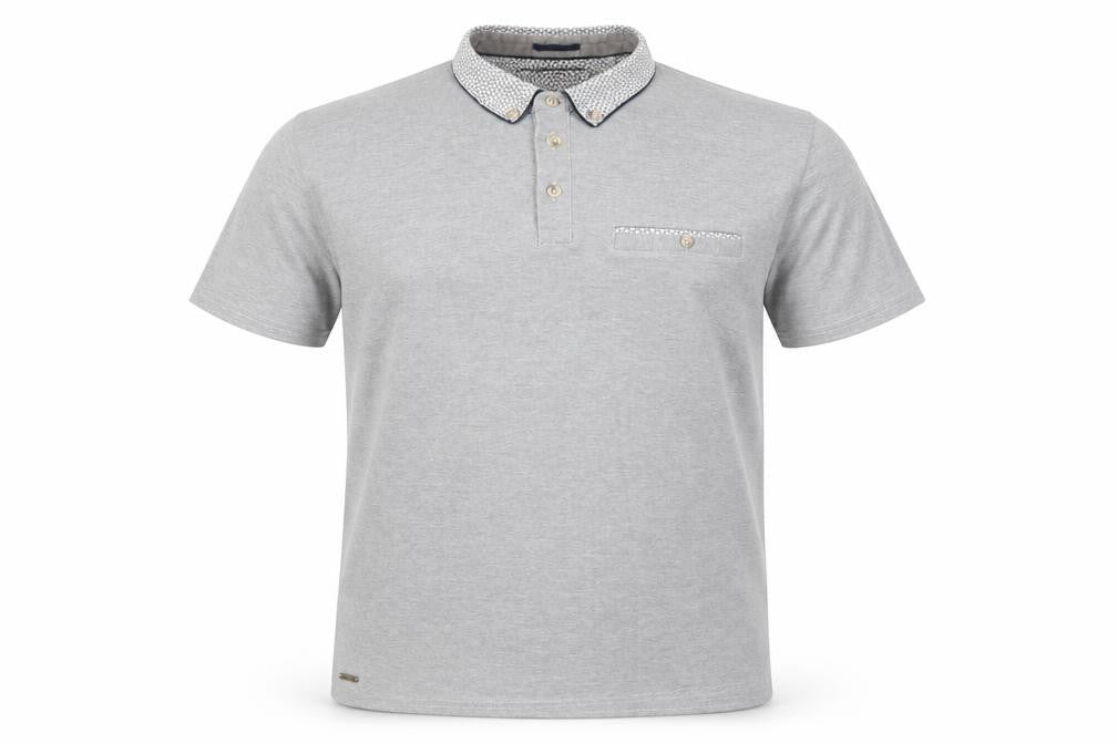 Threadbare Mens Grey Cotton Polo Size M Collared Button