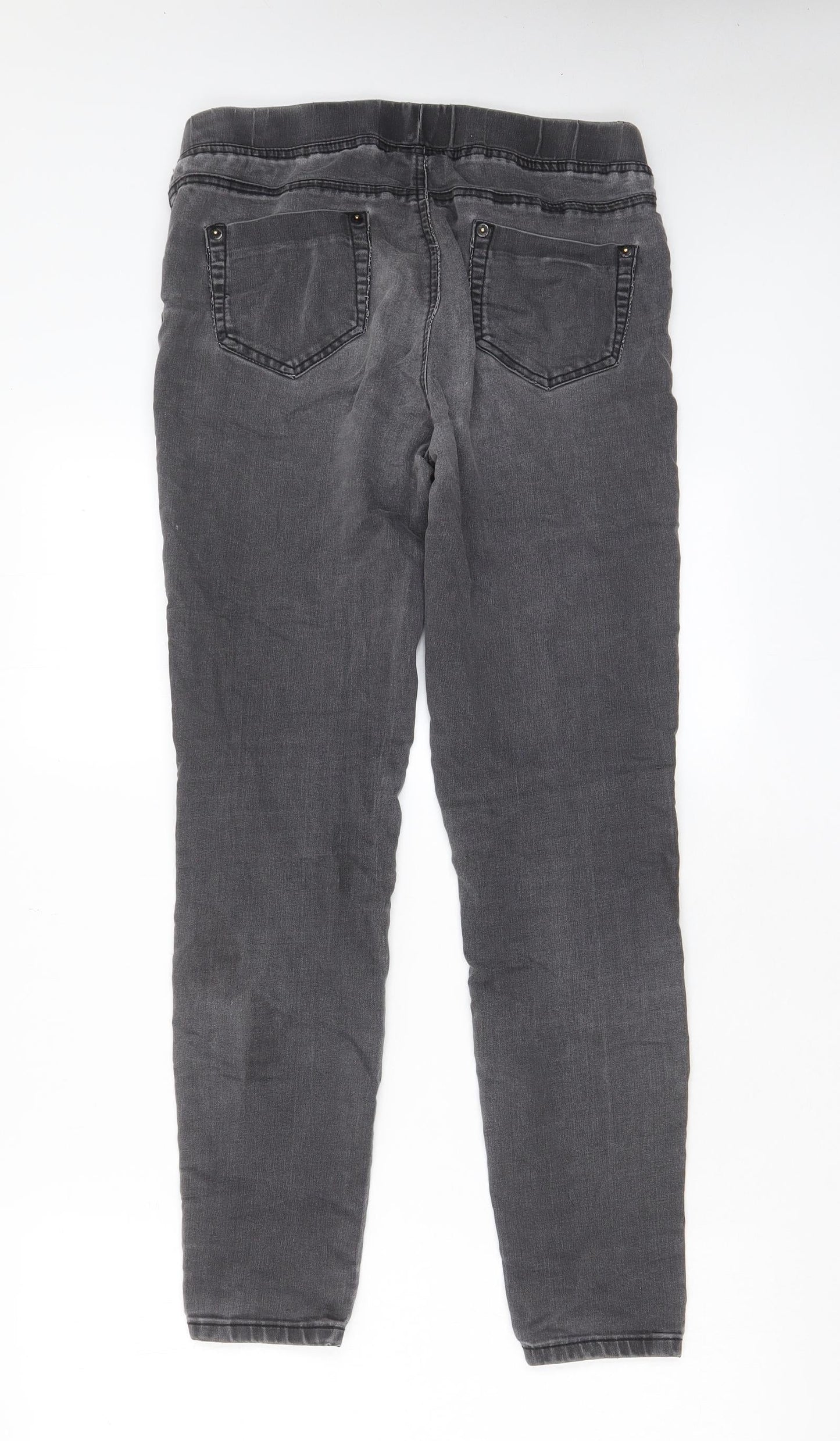 Warehouse Womens Grey Cotton Jegging Jeans Size 12 L28 in Regular