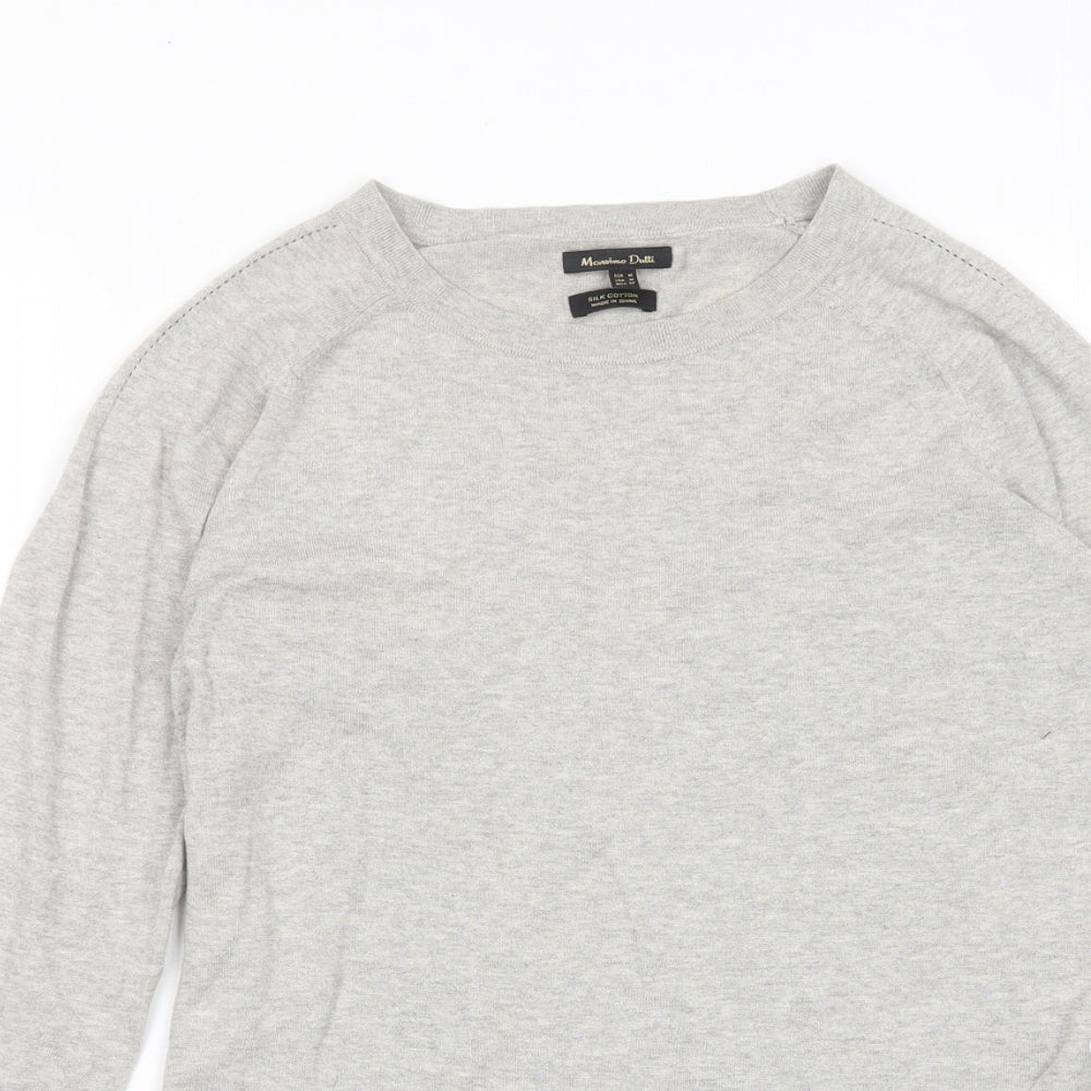 Mossimo Womens Grey Crew Neck Cotton Pullover Jumper Size M