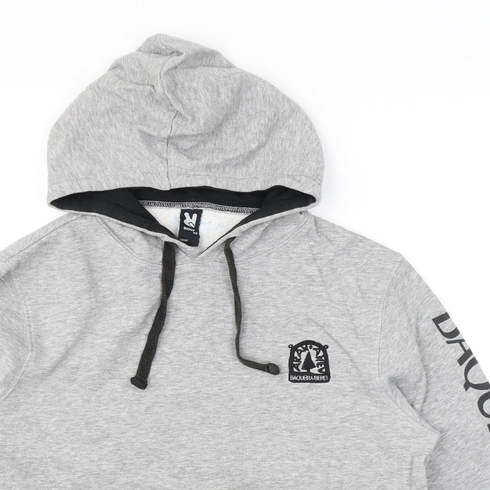Roly Mens Grey Polyester Pullover Hoodie Size XS