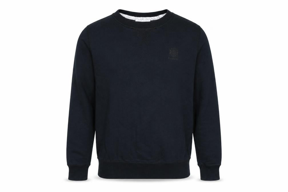 Mens UK XS Regular Reebok Black Pullover Sweatshirt