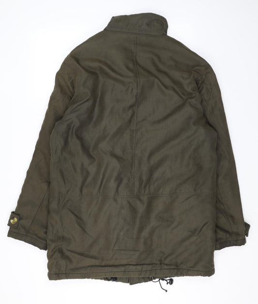 Skywear Mens Green Rain Coat Coat Size 36 Zip