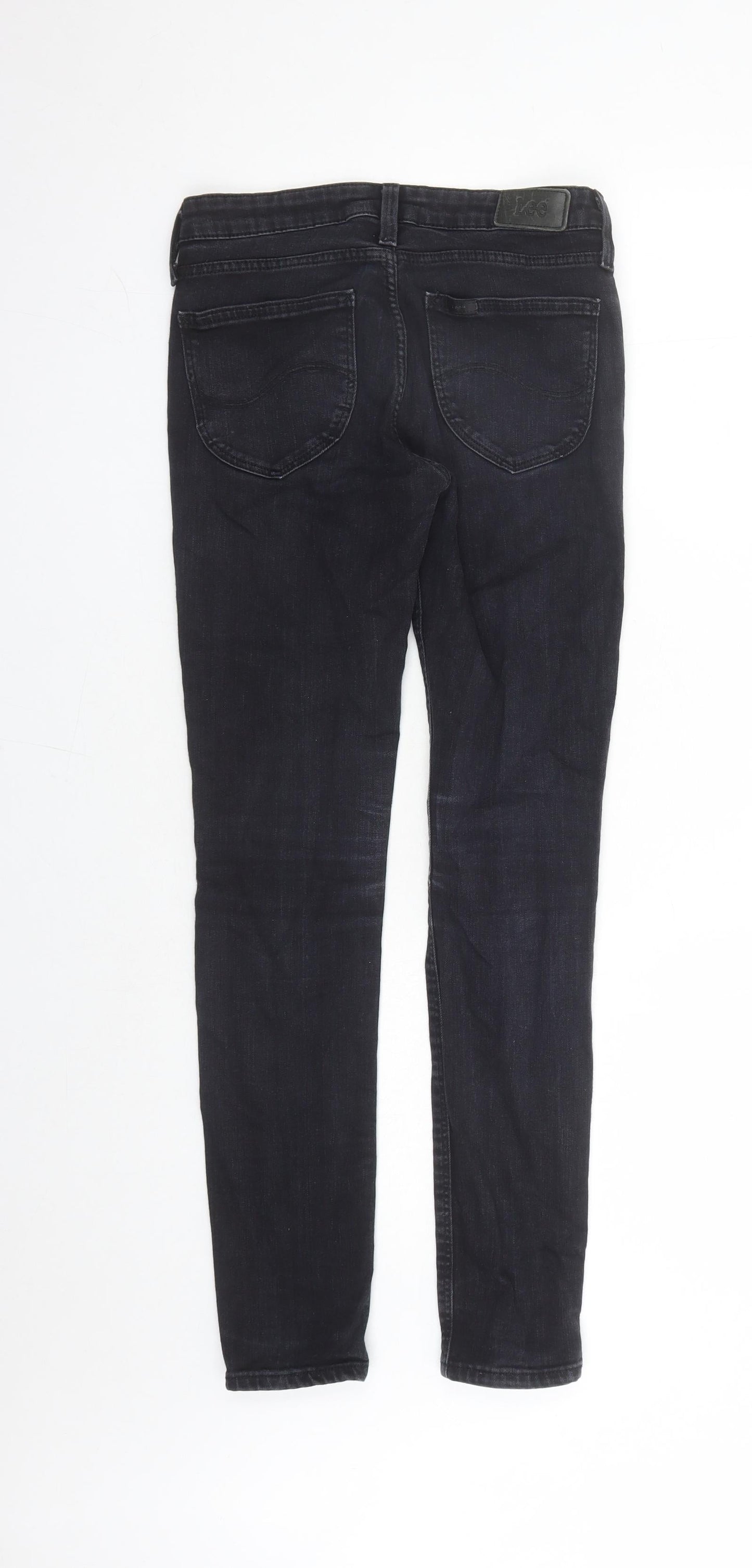 Lee Womens Black Cotton Skinny Jeans Size 26 in L28 in Regular Zip