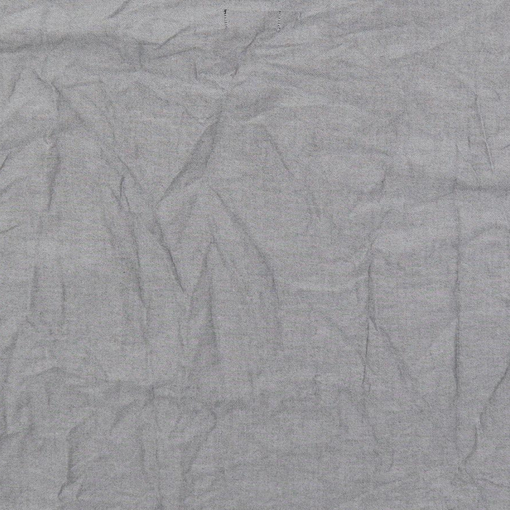 Sport b. Womens Grey Cotton Basic T-Shirt Size 14 Boat Neck