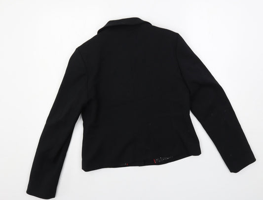 Marks and Spencer Womens Black 3-in-1 Jacket Jacket Size 14 Snap