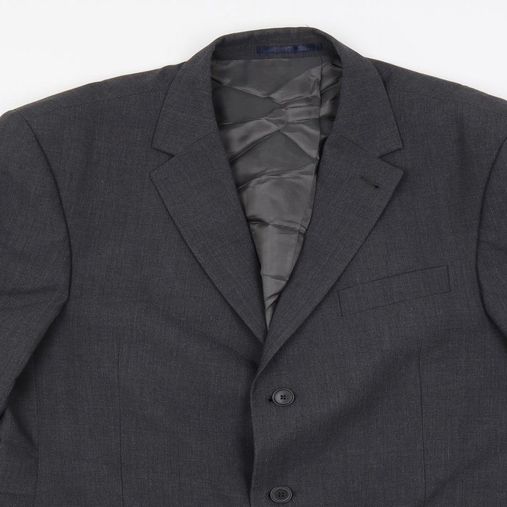 NEXT Mens Grey Wool Jacket Suit Jacket Size 44 Regular