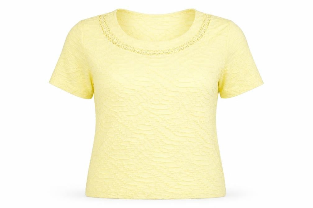Womens UK Size S EWM Yellow Polyester Blouse