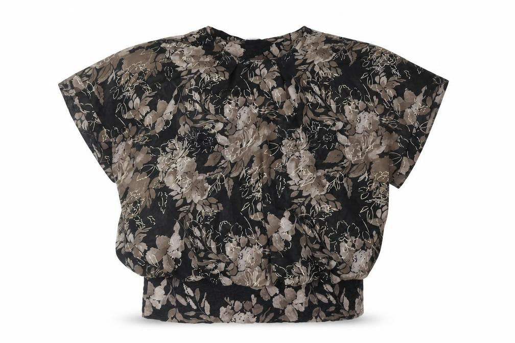 David Emanuel Womens Multicoloured Floral Polyester Basic Blouse Size 18 Round Neck