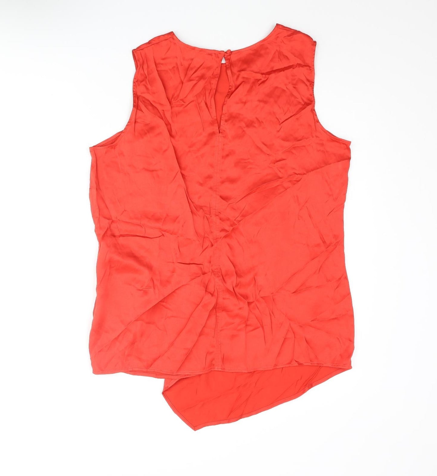 NEXT Womens Red Polyester Camisole Blouse Size 16 Round Neck - Knot Detail