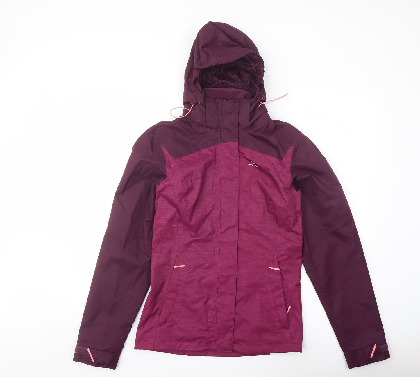 Quechua Womens Purple Rain Coat Coat Size M Zip