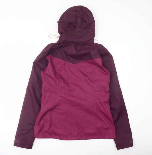 Quechua Womens Purple Rain Coat Coat Size M Zip