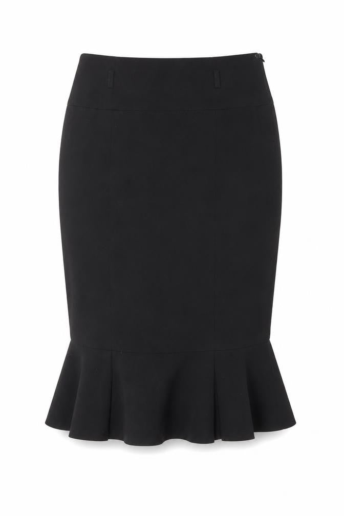 Marks and Spencer Womens Blue Polyester Flare Skirt Size 12 Zip