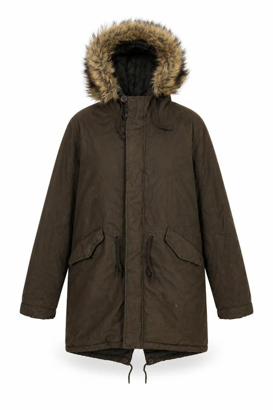 Womens UK Size M  Admiral Green Cotton Coat