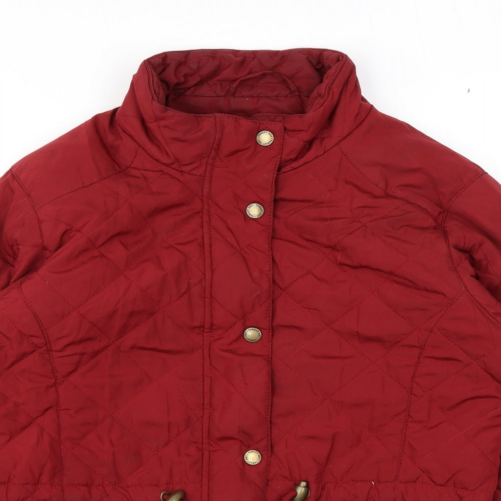 Target Dry Womens Red Quilted Jacket Size XS Zip