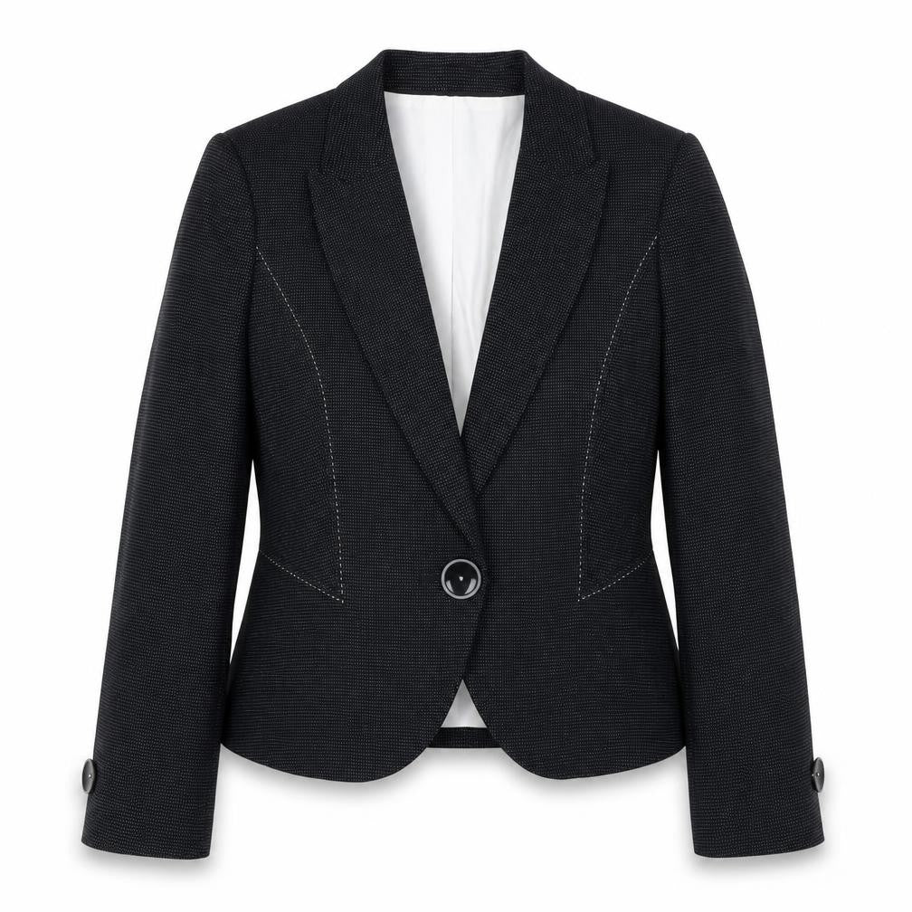 Marks and Spencer Womens Black Polka Dot Polyester Jacket Blazer Size 16