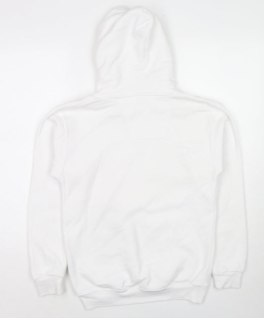 Little White Lies Mens White Cotton Pullover Hoodie Size S - Coffee Biggie Smalls