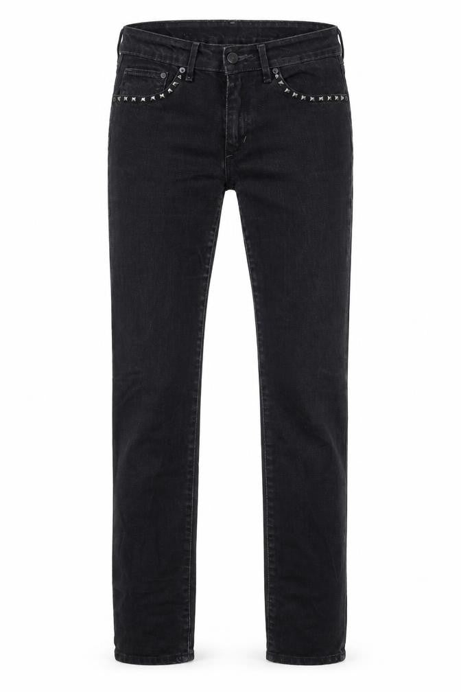 H&M Womens Black Cotton Skinny Jeans Size 30 in L32 in Regular Zip - Studded Pockets