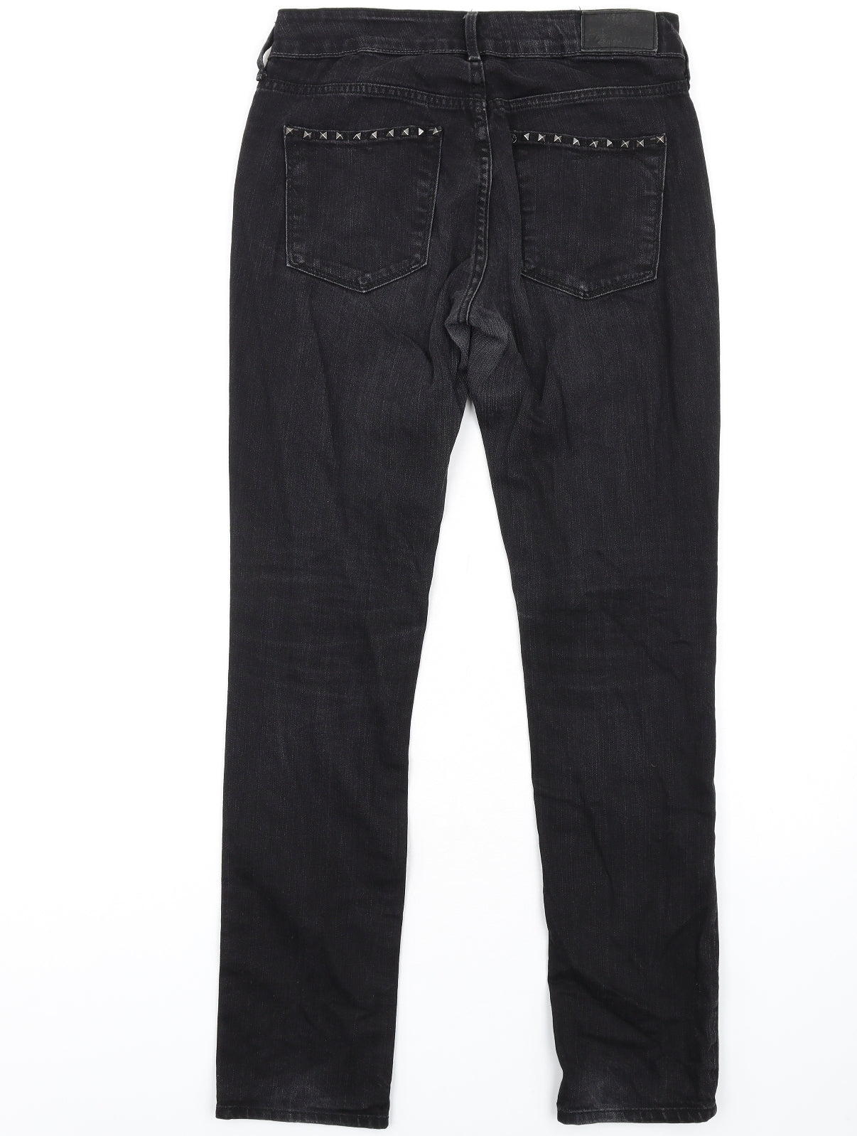 H&M Womens Black Cotton Skinny Jeans Size 30 in L32 in Regular Zip - Studded Pockets